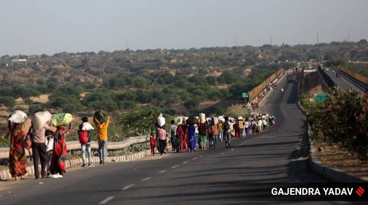 Indijas koronavīrusa bloķēšana: Indijas migranti visā Indijā