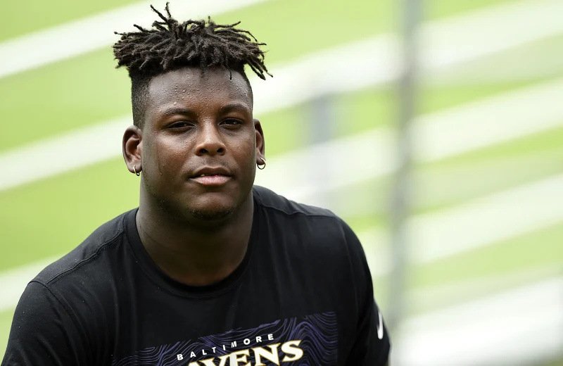Linebacker Baltimore Ravens Jaylon Ferguson je umrl pri 26 letih:'Much Too Soon