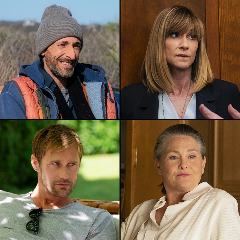   Las mejores estrellas invitadas en'Succession' History- Adrien Brody, Holly Hunter and More - 805 Adrien Brody, Holly Hunter, Alexander Skarsgard, Cherry Jones.