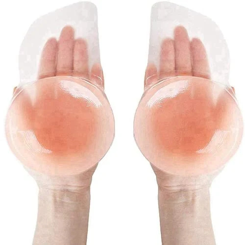 Breast Lift Pasties Mga Panakip ng Nipple Silicone Sticky Bra Adhesive Backless Strapless Lift Tape Bra Invisible Stick on Bra (C/D/DD Cup, Pink)