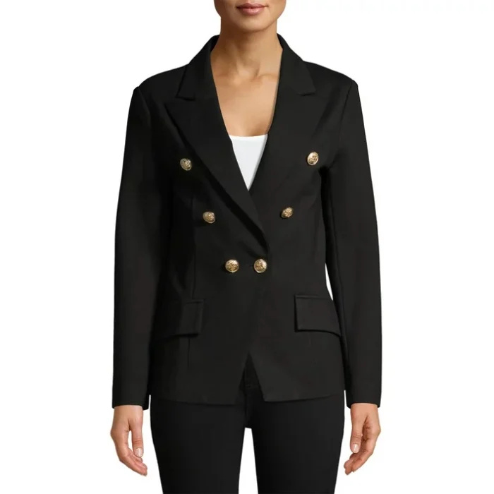 Actitud Mujeres Desconocidas's Metallic Button Blazer
