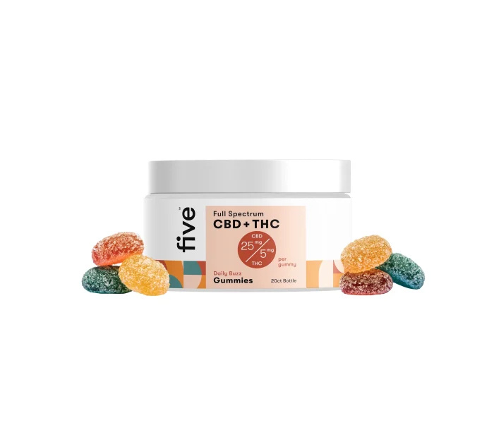 five CBD - Full Spectrum CBD + THC Gummies: Menge und Potenzvielfalt