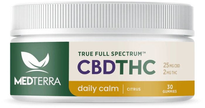 Medterra - True Full Spectrum Original CBD Gummies: Option mit niedrigem THC-Gehalt