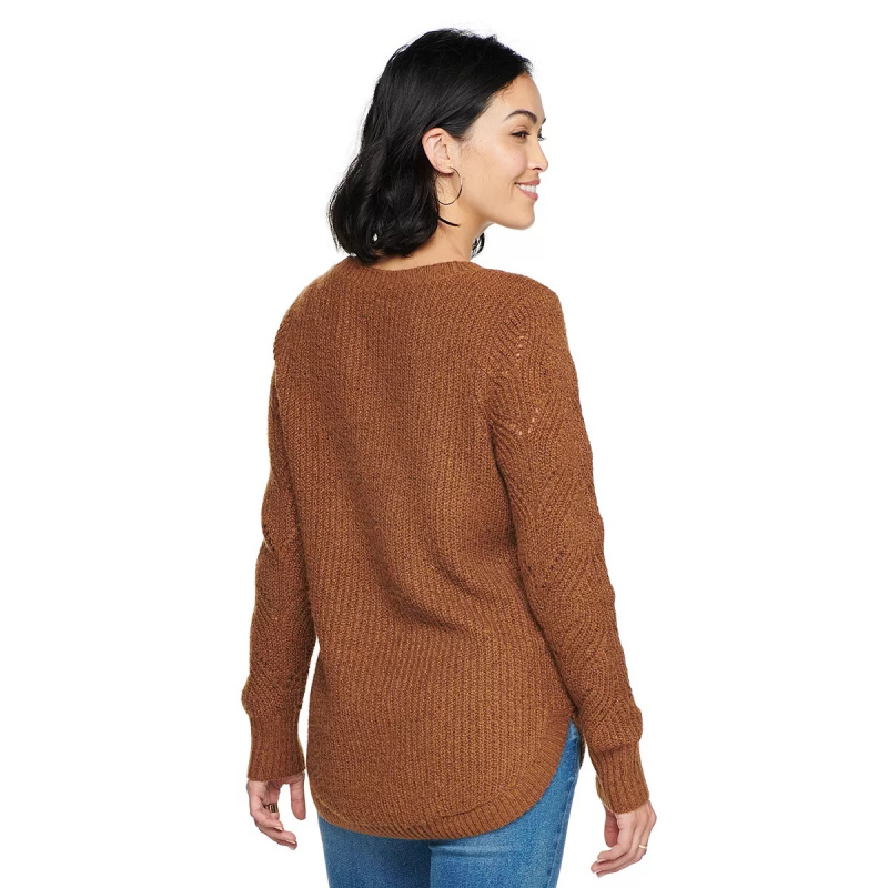 Sonoma Goods For Life® Cozy Wave-Stitch Crewneck -neulepaita
