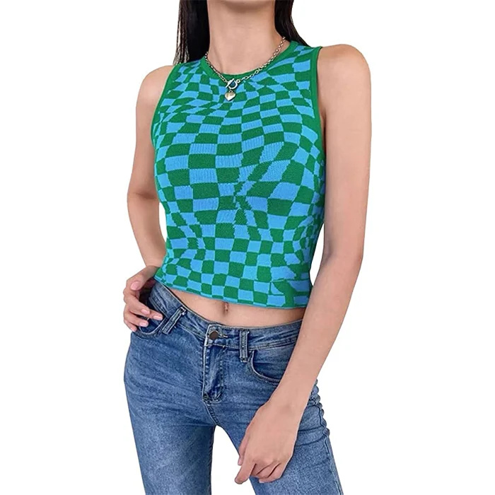 amazon-malianna-checkerboard-top-azul-verde