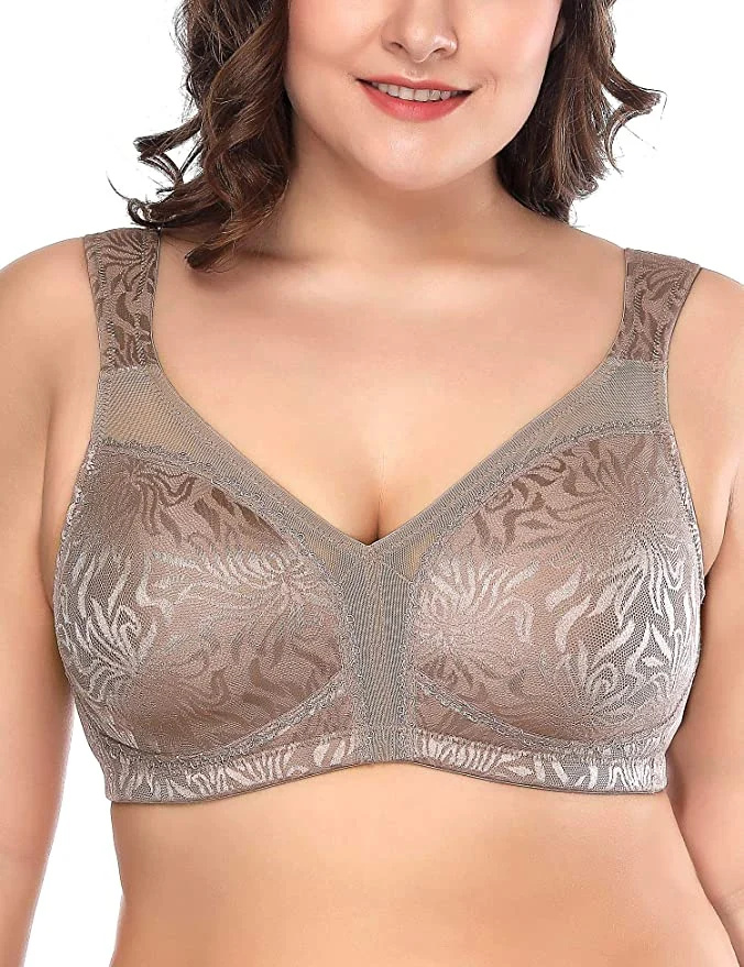 黛罗女装's Full Coverage Plus Size Comfort Minimizer Bra