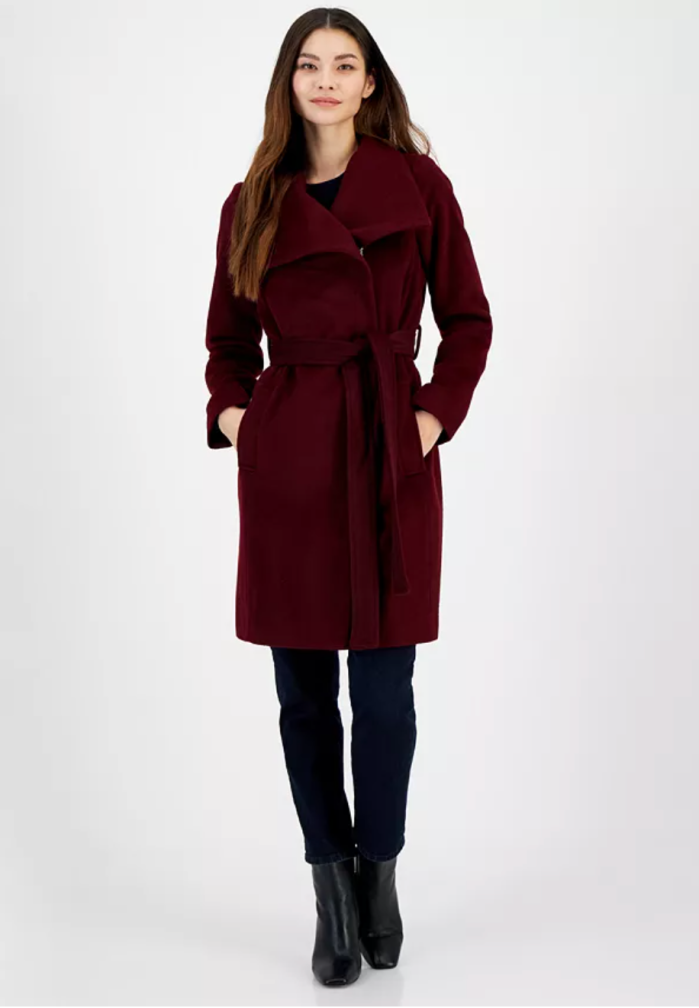 Γυναίκες Michael Michael Kors's Asymmetric Belted Wrap Coat