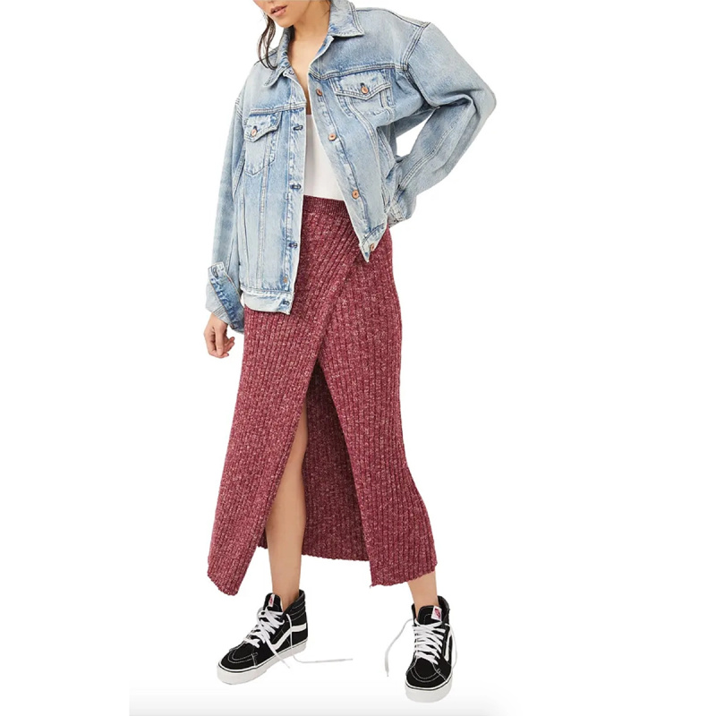 nordstrom-free-people-rib-skirt-酒红色