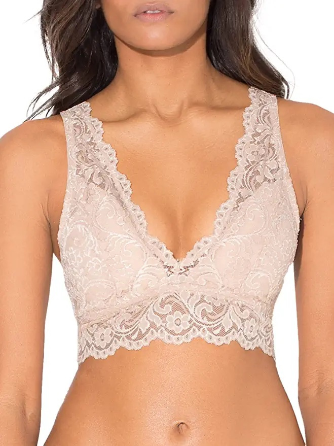 Älykkäät ja seksikkäät naiset's Signature Lace Deep V Bralette
