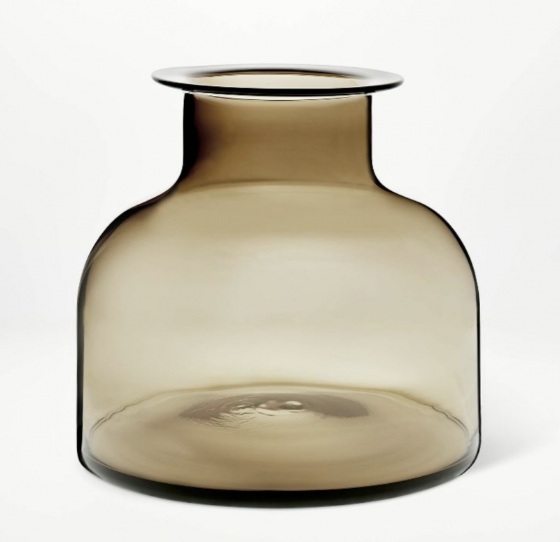 Seuil™ 9" x 10" Smoked Glass Vase