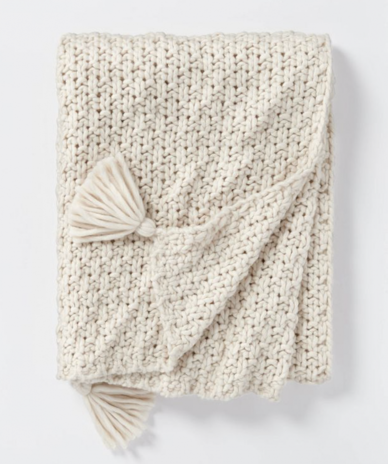 Threshold™ Chunky Knit Couverture réversible Crème