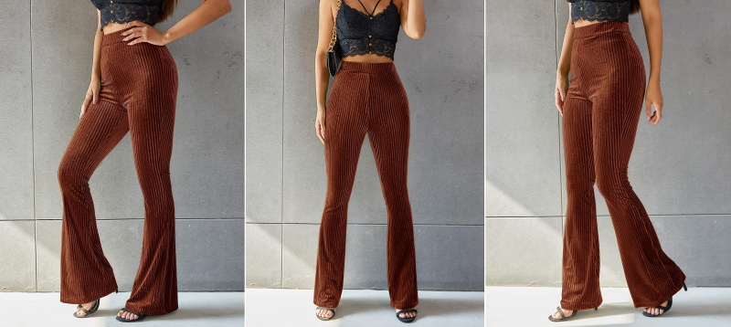 pantalon-évasé-en-velours-floerns-amazon