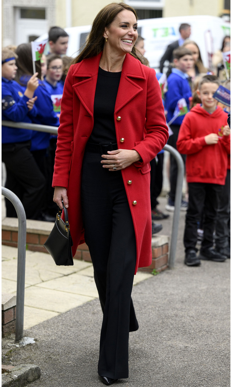 era Kate Middleton's Red Coat a Nod to Princess Diana